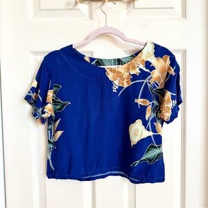 Blue Hawaiian crop top